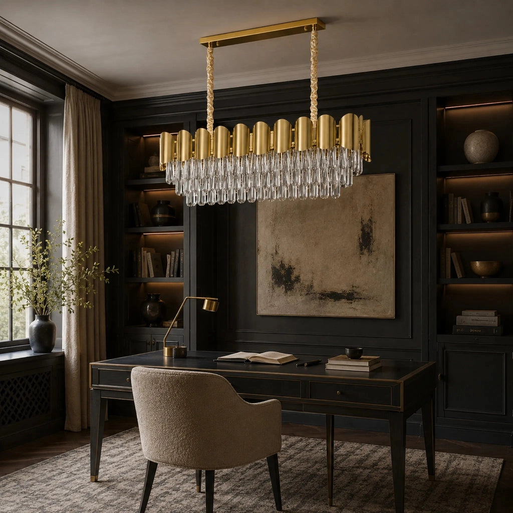 Lampada A Sospensione In Cristallo Swe101-cp Gold
