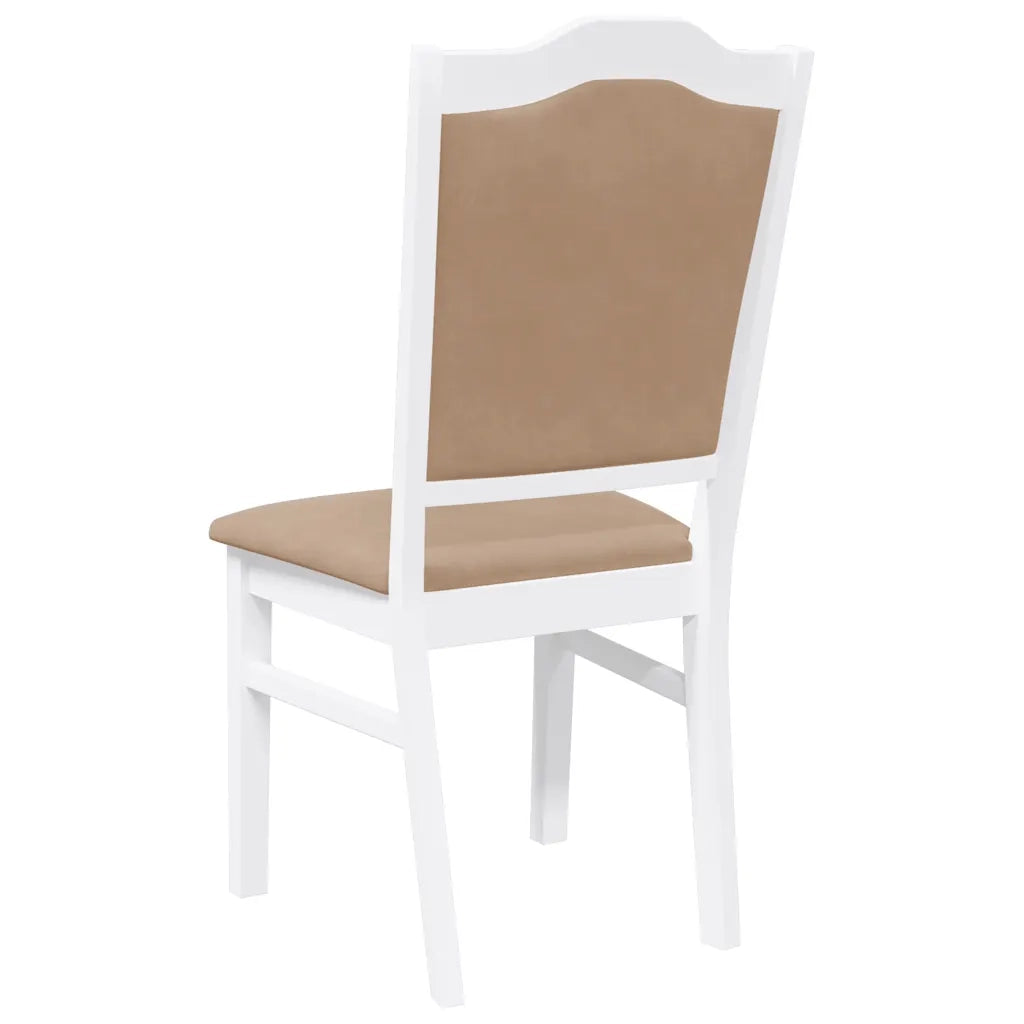 Sedie da Pranzo con Cuscini 2 pz | Sedie da cucina Bianco Legno Massello di Hevea
