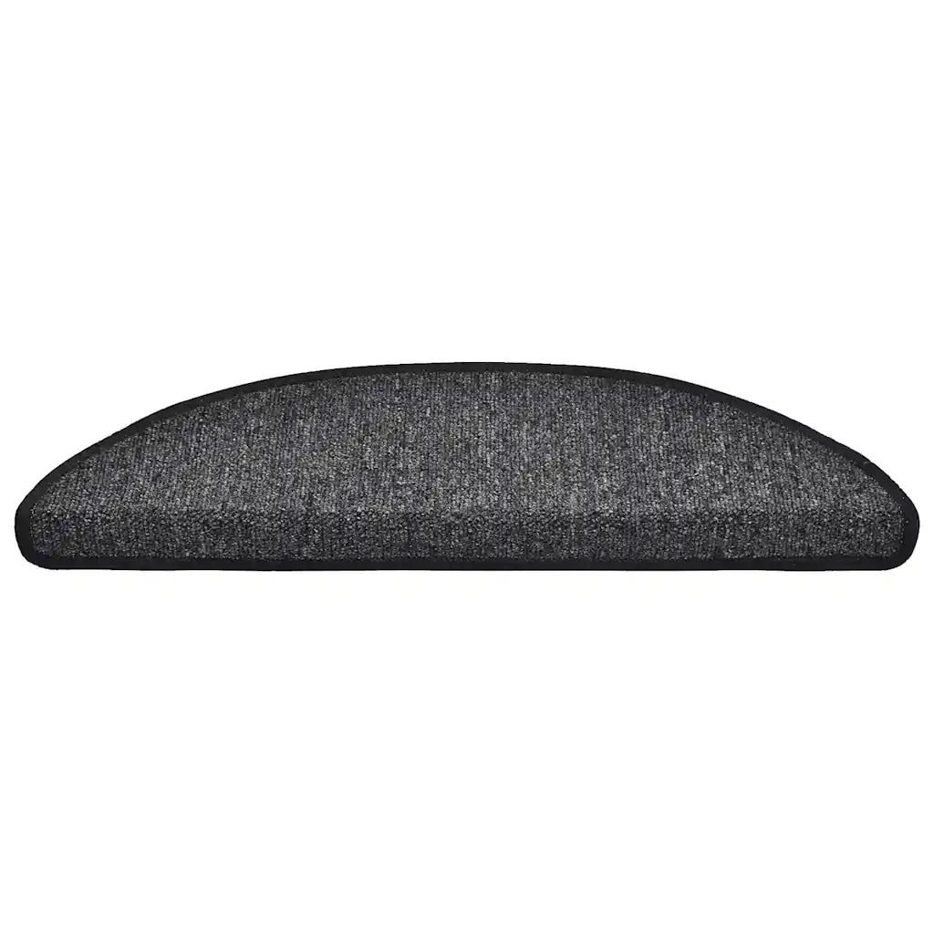 Tappetini per scale 20 pz 56x17x3 cm Antracite Semicircolari 3365781