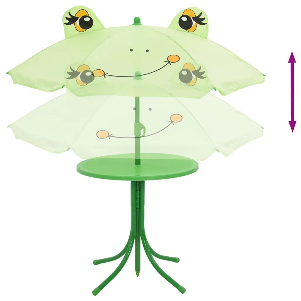 Set da Bistrot da Giardino per Bambini con Ombrellone Verde 41843