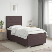 Letto box spring con materasso Marrone Scuro 90 x 200 cm 3454785