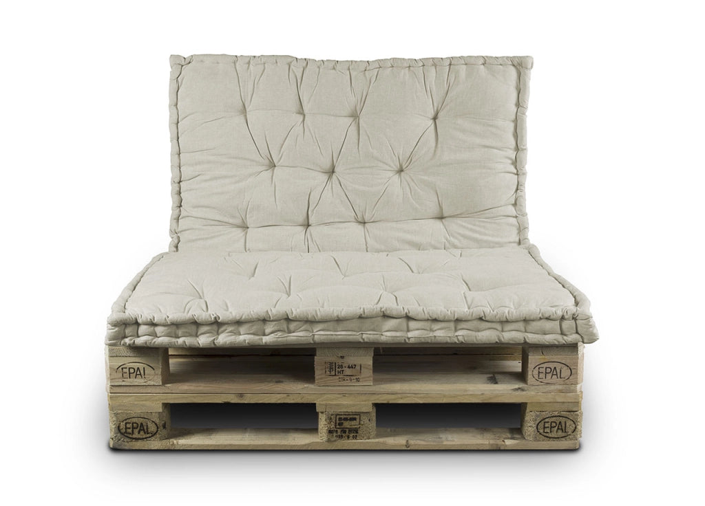 Cuscino Mattonella Per Seduta-Schienale Divani Pallet Cuscino Per Bancale 80x120 - 80x120 - Beige