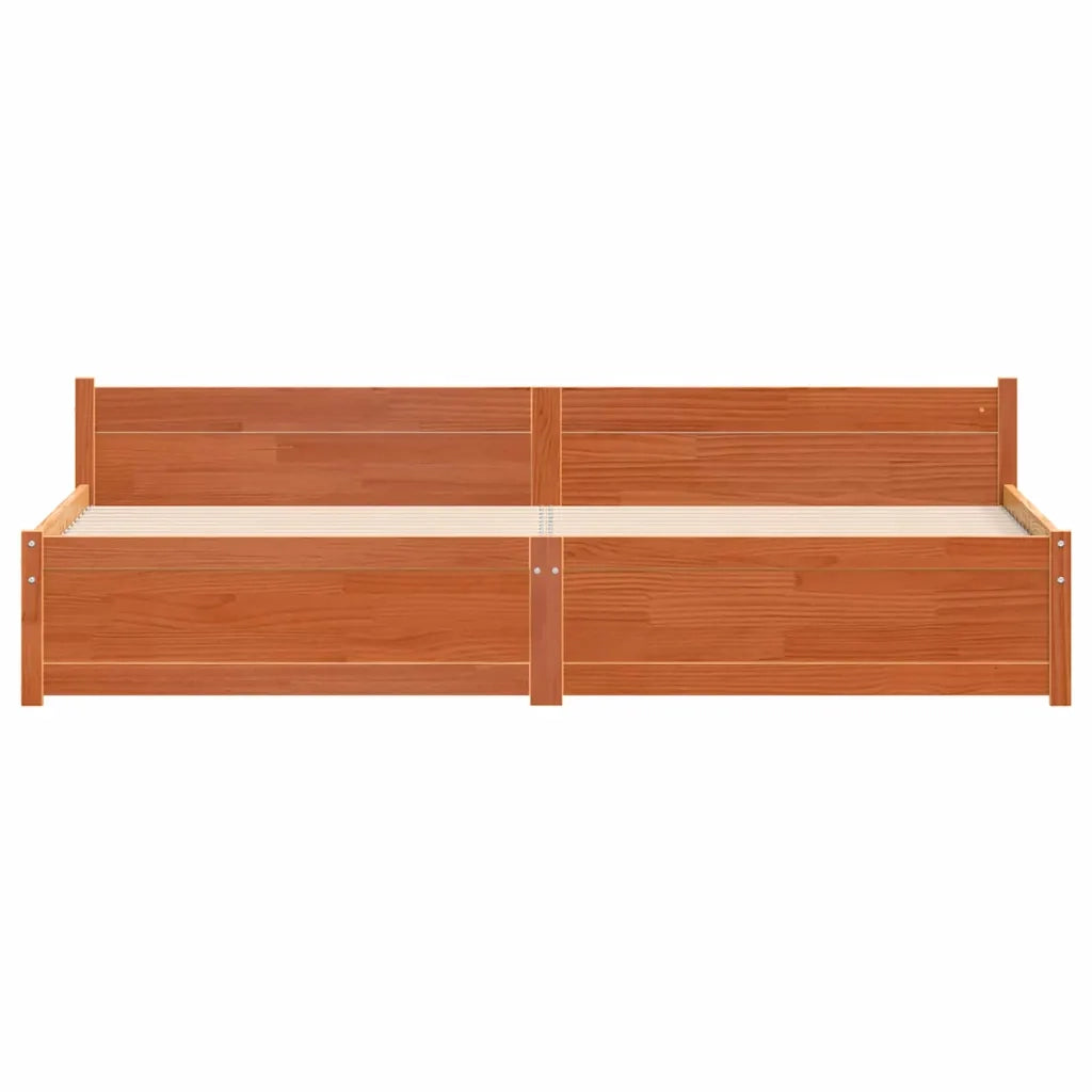 Struttura del letto-Giroletto Marrone cerato 205,5 x 205,5 x 51 cm