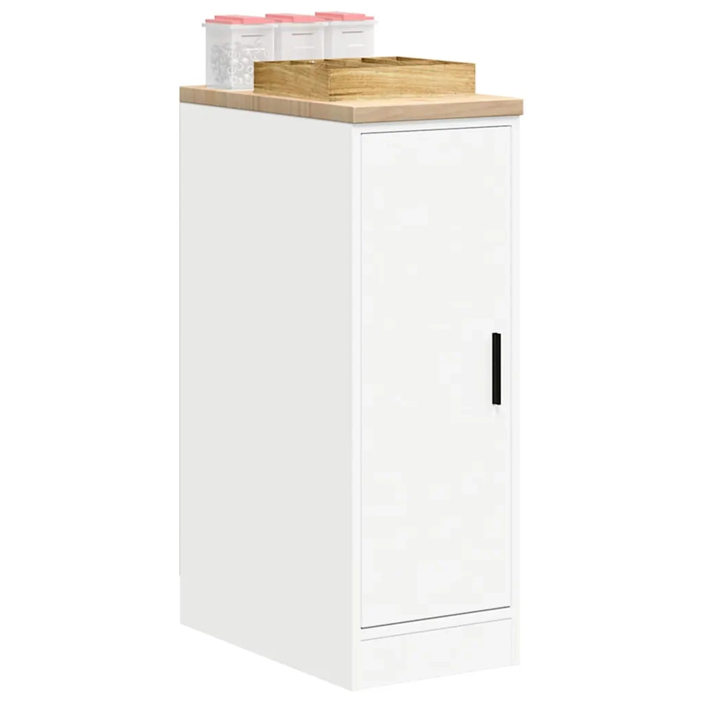 Armadietto da Garage Bianco 30x51x85 cm Legno Massello di Pino 860553