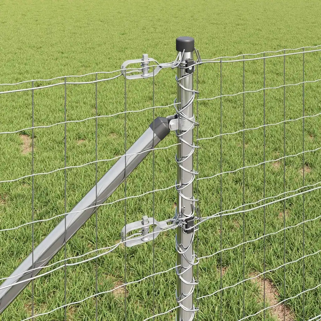 Recinzione da Giardino | Recinzione con Posto Argento 0,4 x 10 m Acciaio