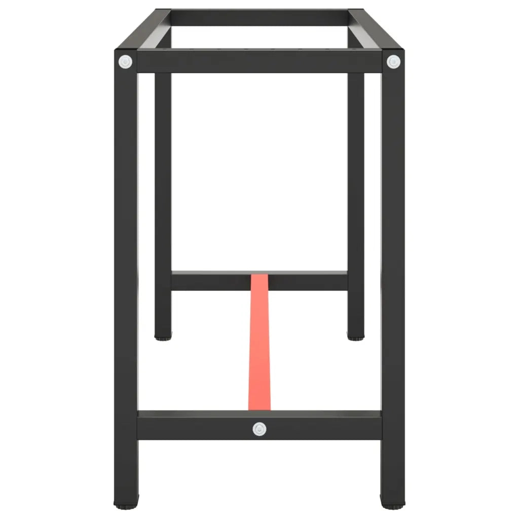 Telaio Banco da Lavoro Nero e Rosso Opaco 110x50x79 cm Metallo 151450