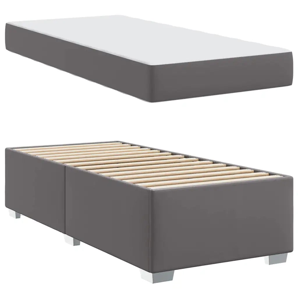 Struttura del letto con materasso Grigio 100 x 200 cm Tessuto 3399228