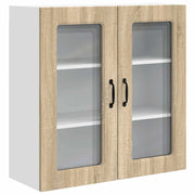 Mobile da cucina moderno con ampio spazio contenitivo 80 x 31 x 80 cm realizzato in legno composito di rovere Sonoma 02_0053745