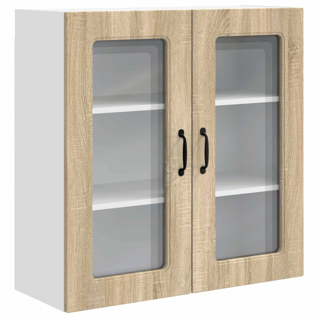 Mobile da cucina moderno con ampio spazio contenitivo 80 x 31 x 80 cm realizzato in legno composito di rovere Sonoma 02_0053745