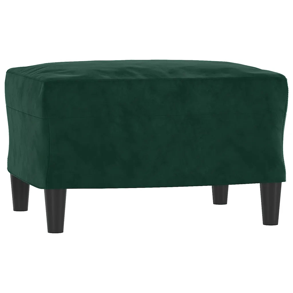 Set di Divani 3 pz con Cuscini Verde scuro in Velluto