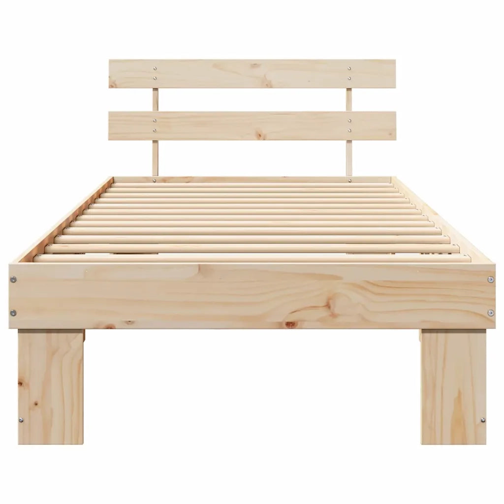 Letto singolo | Letto per adulti | Struttura del letto Naturale 90 x 200 cm Pino massello