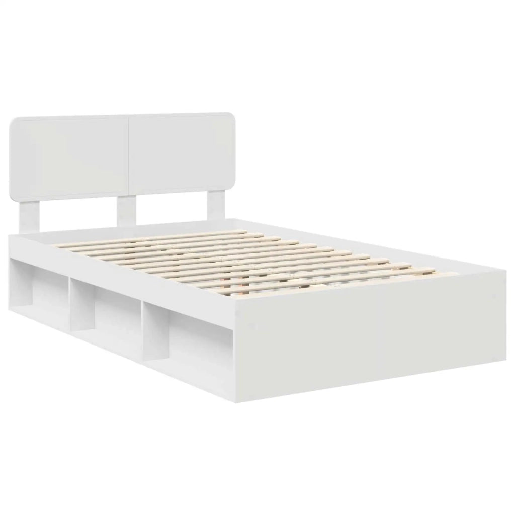 Struttura del letto-Giroletto-Rete del Letto Bianco 120 x 200 cm Pino massello 640402