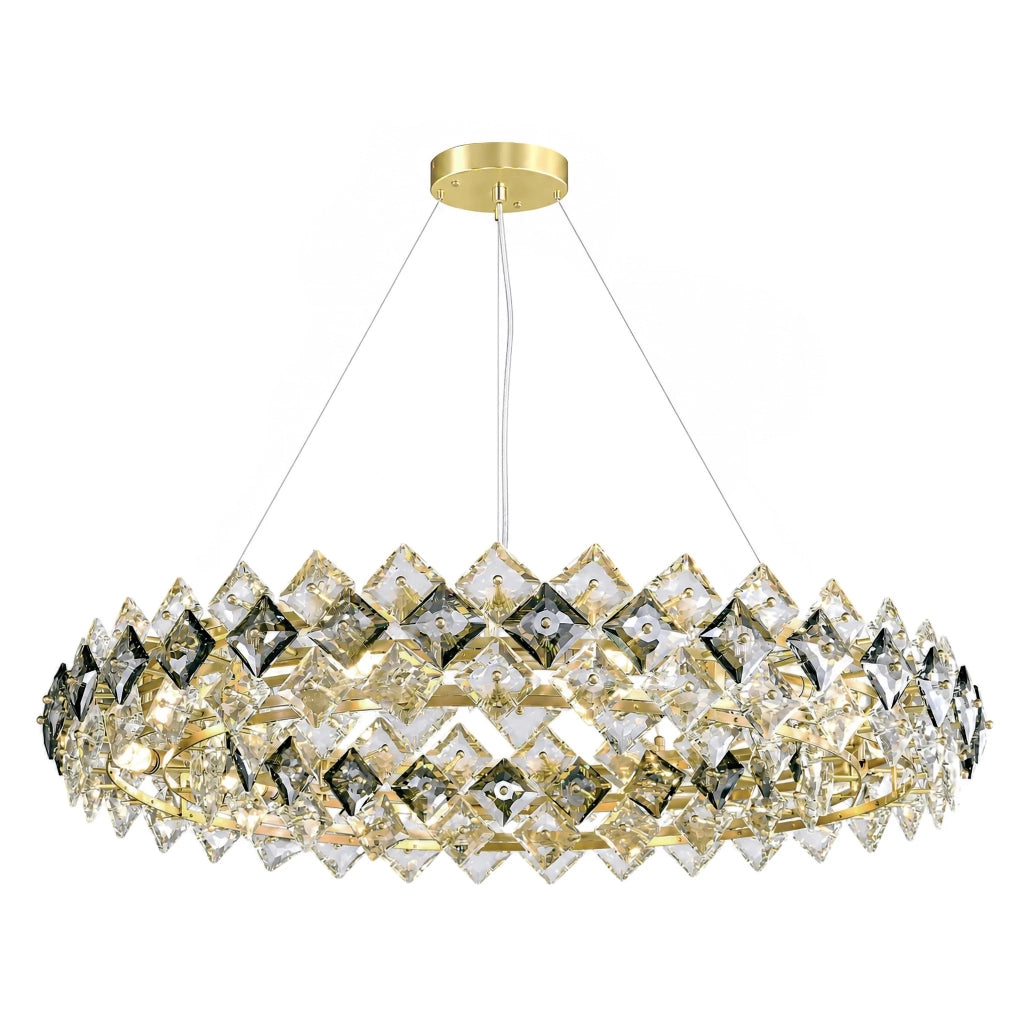 Lampada A Sospensione In Cristallo Swe094-cp 60cm Gold