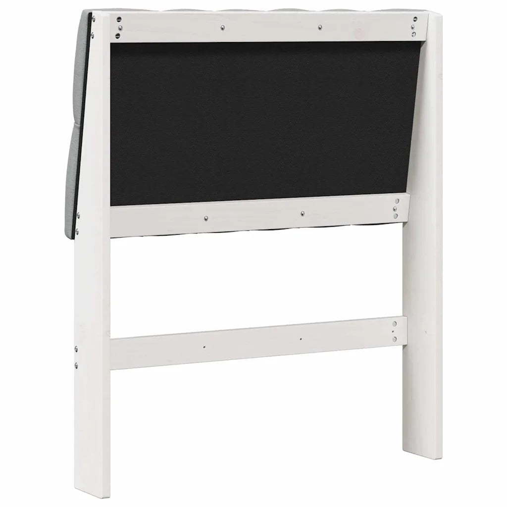 Testiera | Testata imbottita Grigio chiaro 80 cm Pino massello