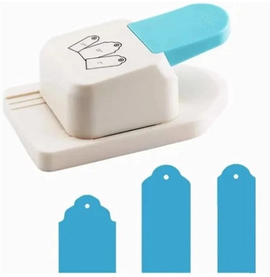 Punch per etichette circolari 3 in 1 - diametri 3,8 cm 5 cm 6,4 cm - Punch per tag e angoli di carta - per scrapbooking e creazione di cartoline
