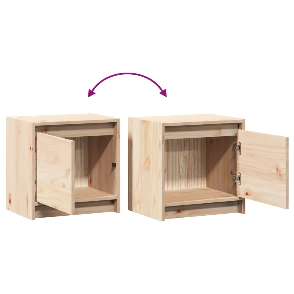 Comodino 40x30,5x40 cm in Legno Massello di Pino 808113