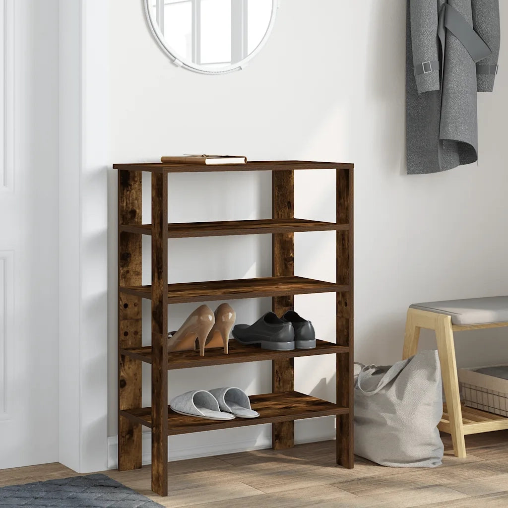 Scarpiera | Mobile per scarpe Rovere Fumo 61x32x87,5 cm in Legno Multistrato