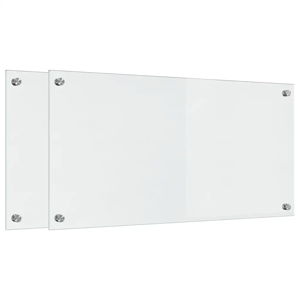 Schienale da cucina 2 pcs Trasparente 80 x 40 cm 3415533