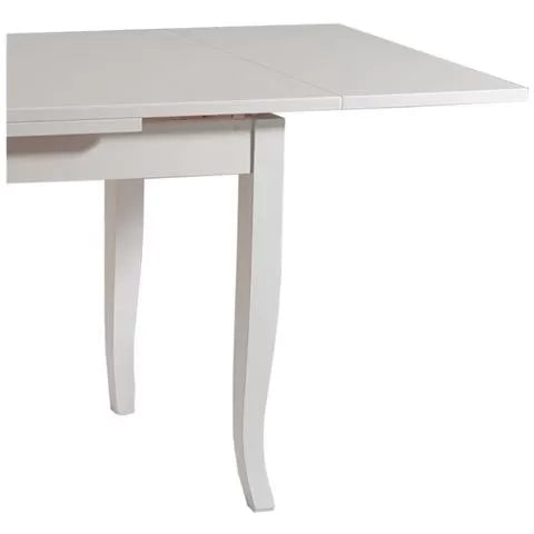 Tavolo con allunghe 80x80 bianco opaco (745) - Mobili 2G