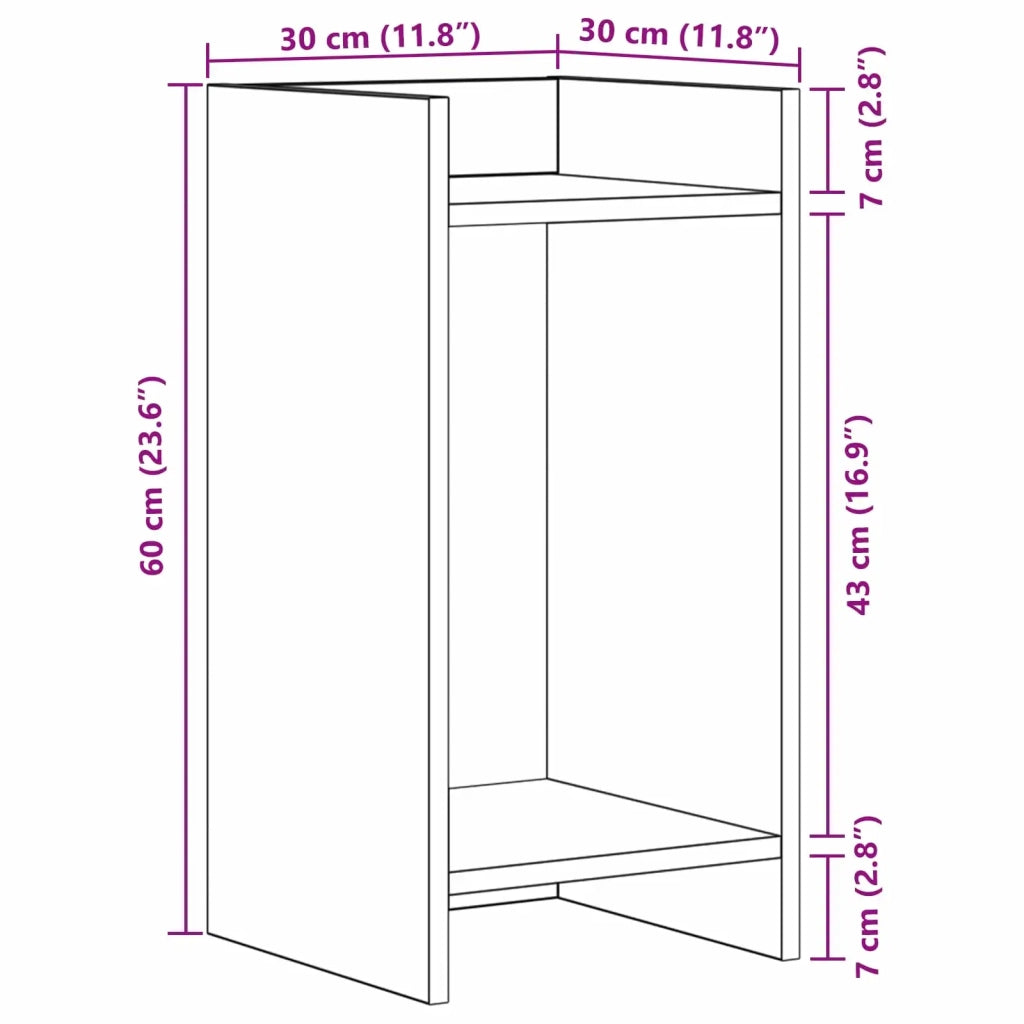 Supporto per piante | Sostegno per piante Rovere Sonoma 30 x 30 x 60 cm