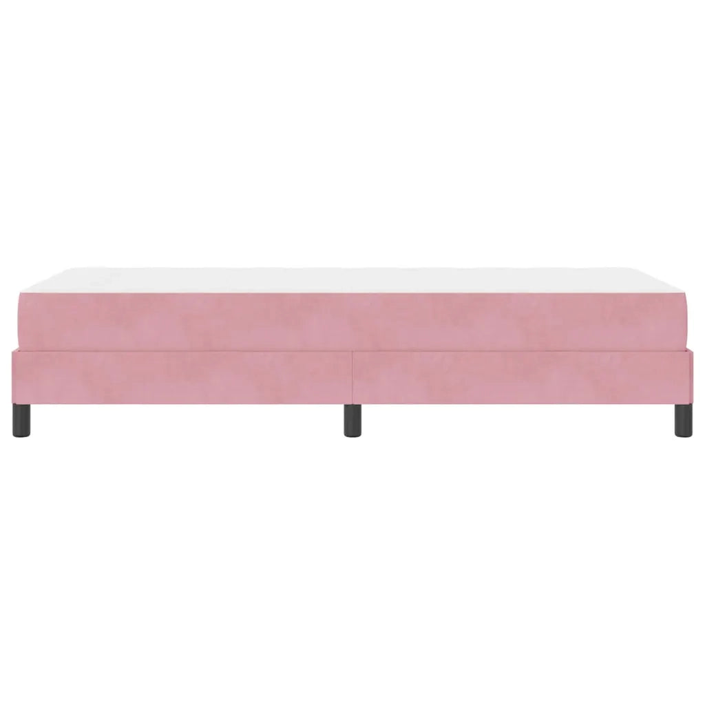 Letto a molle con materasso Rosa 100 x 220 cm Tessuto