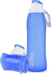 Fiaschetta Soft 500 ml - Fiaschetta riutilizzabile con anello di chiusura - Fiaschetta - Fiaschetta da bere - Senza BPA - Silicone - Chiusura ermetica - Per kit di idratazione per bicicletta, maratona, camminata, arrampicata - Blu