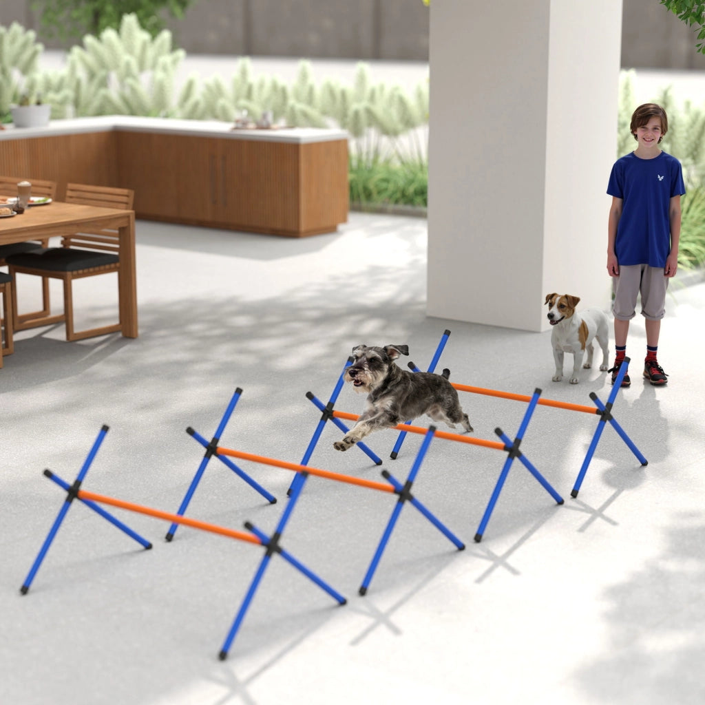 Set Agility per Cani ¨C Zephmum ¨C 4 Pezzi con Hurdle e Borsa