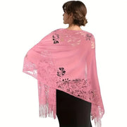 Stola da sposa elegante per donne, stola da sposa, scialli e scialli per donne, foulard per donne, scialle per donne, foulards per donne, copertura delle spalle per donne, abito da sera elegante - rosa