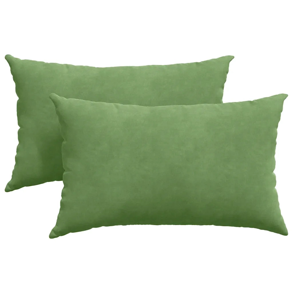 Cuscini da Divano 2 pz | Cuscini per sedie Verde chiaro 50 x 30 cm