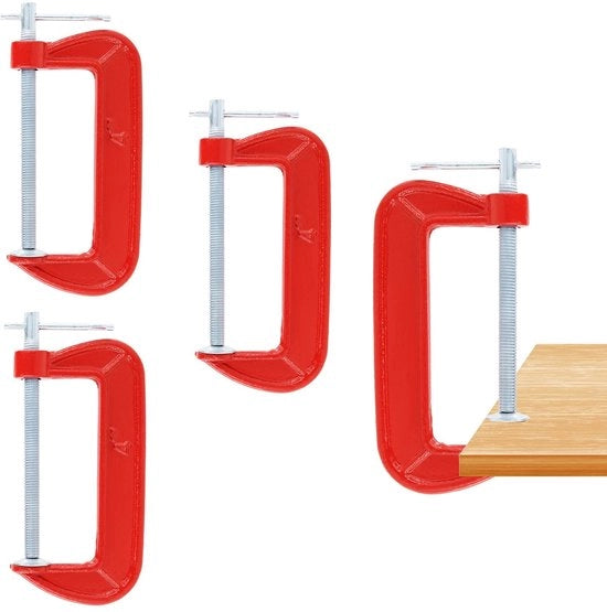 Clessidre 4 pollici - 4 pezzi - Clessidre metalliche - Clessidre a G - Fissaggio - Lavorazione del legno - Ghisa per resistenza - Clessidra
