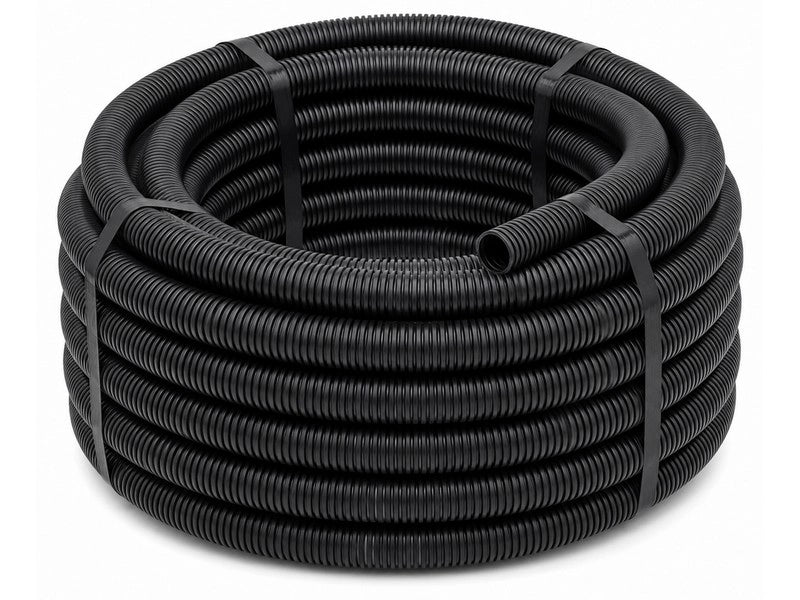 TUBO CORRUGATO NERO CON TIRAFILO Ø mm. 16  MT.  25