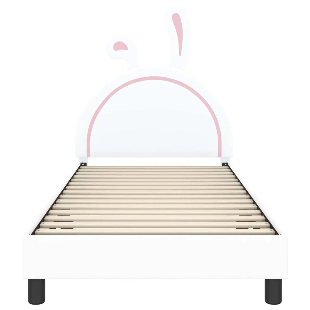 Struttura letto bambini con testata-Giroletto per bambini Bianco 80 x 200 cm PU