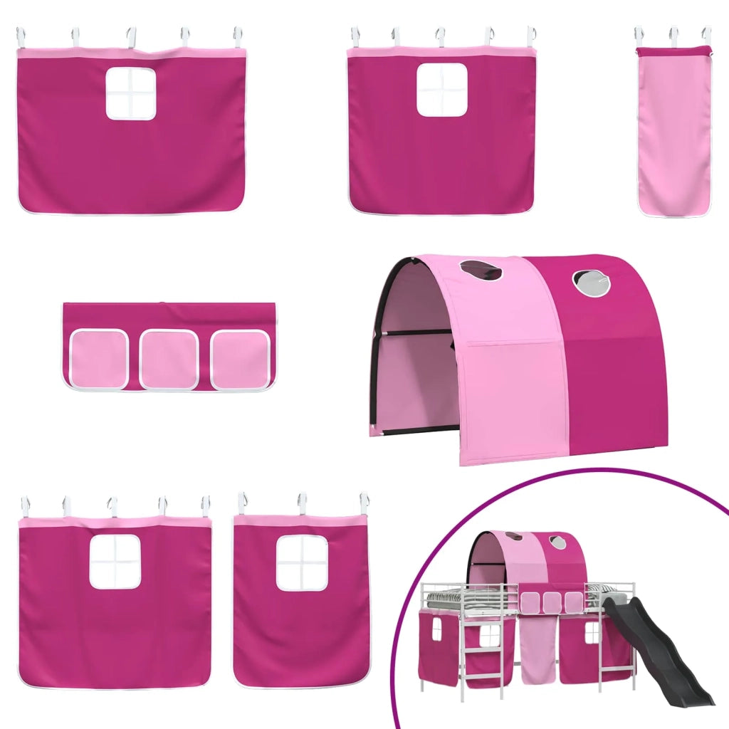 Struttura del letto loft per bambini Bianco e Rosa 90 x 200 cm 42020867
