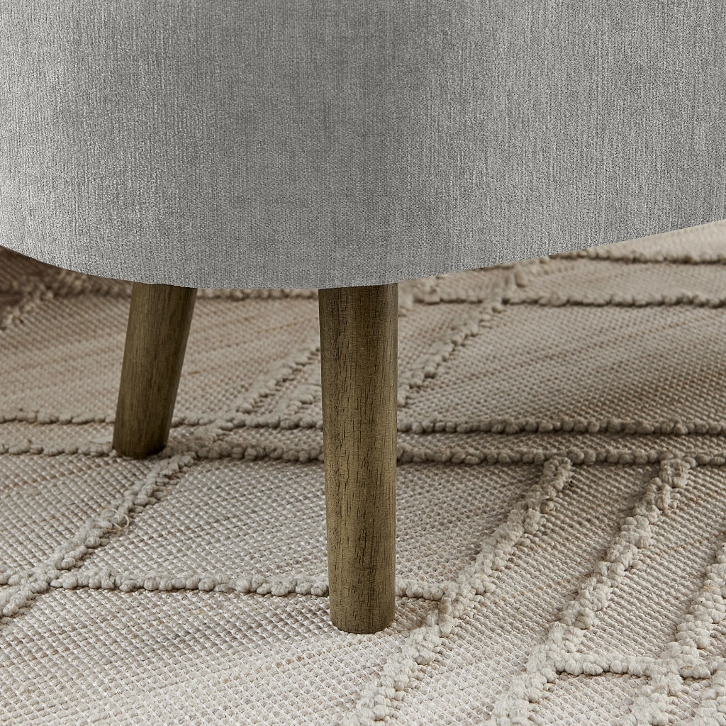 PANCA CONTENITORE 110x40x42 cm Chenille Grigio con coperchio ammortizzato