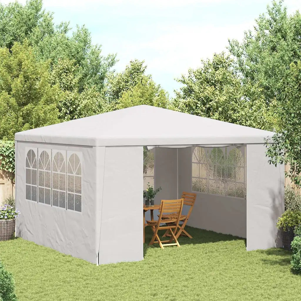 Gazebo | Pergolato Professionale con Pareti 4x4 m Bianco 90 g/m2