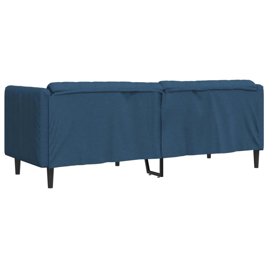 Divano a 3 Posti-Sofa 3 Posti Blu in Tessuto