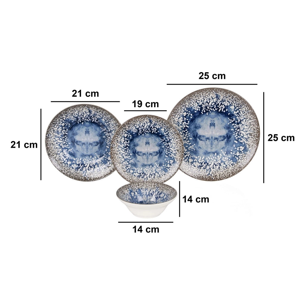 Ninihani, Servizio Piatti set da 24, Multicolore