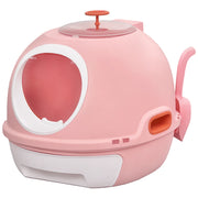 Casetta igienica per gatti con cassetto scorrevole e porta ¨C Minimal ¨C 47x55x44 cm rosa