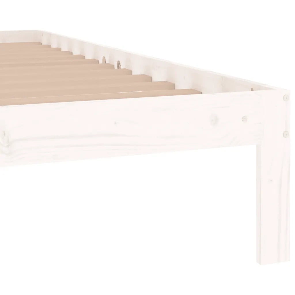 Giroletto Bianco in Legno Massello 75x190 cm Small Single 810326