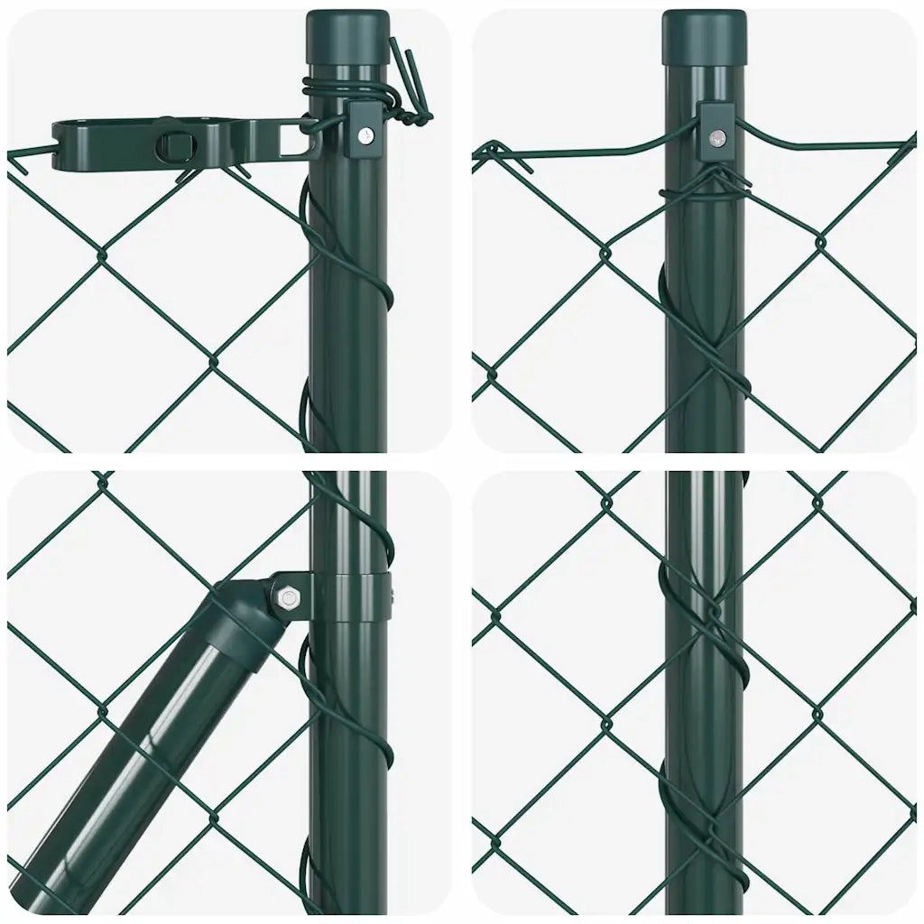 Palo della recinzione | Pannello per recinzione Verde 10 x 0,8 m (rete 60 x 60 mm)