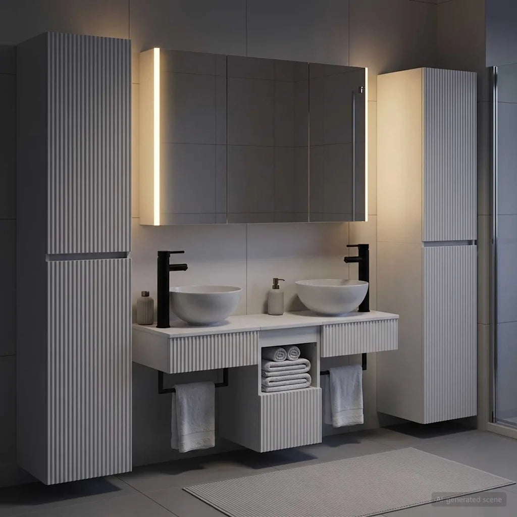 Set di mobili per il bagno 6 pcs Bianco 3407183