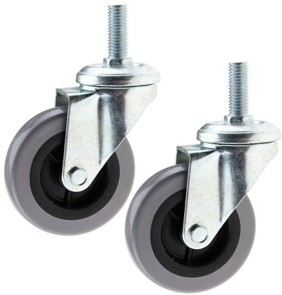 Due pneumatici di sostegno 75 x 21 mm 3 pollici 50 kg grigio