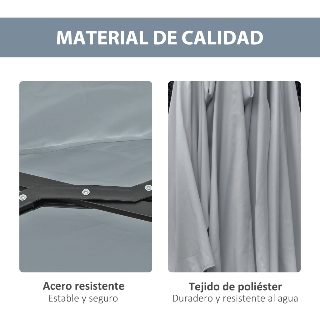 Ombrellone Doppio ¨C zephmum ¨C Grigio Chiaro 450x265x240 cm