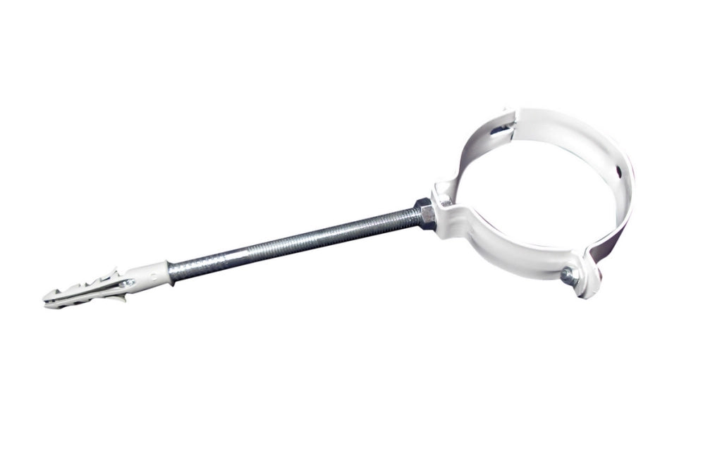 COLLARE PER FISSAGGIO DI TUBI FUMO VERNICIATO BIANCO- Diam. 100- DH- pezzi 1