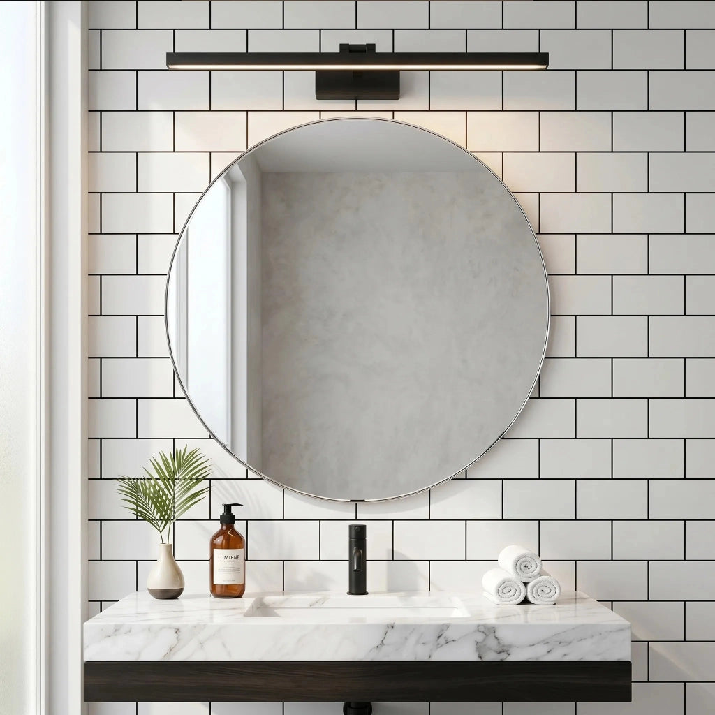 Applique Da Bagno Led APP1868-1W 80 Cm Black