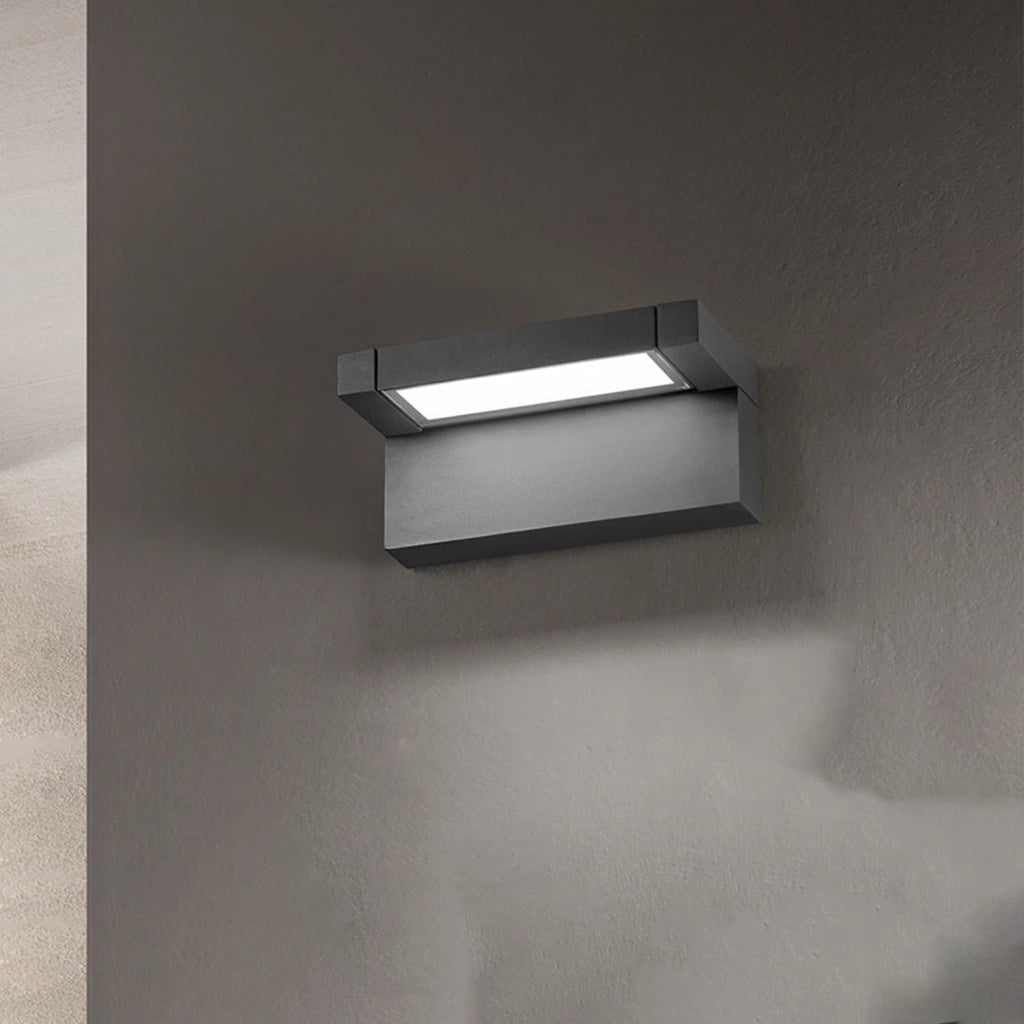Applique Esterno Moderna Display Alluminio Antrcite Led 20W Cct Ip65