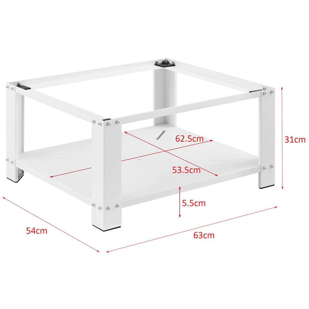 Supporto Base per Lavatrice e Asciugatrice con Ripiano Basamento Acciaio 150 kg