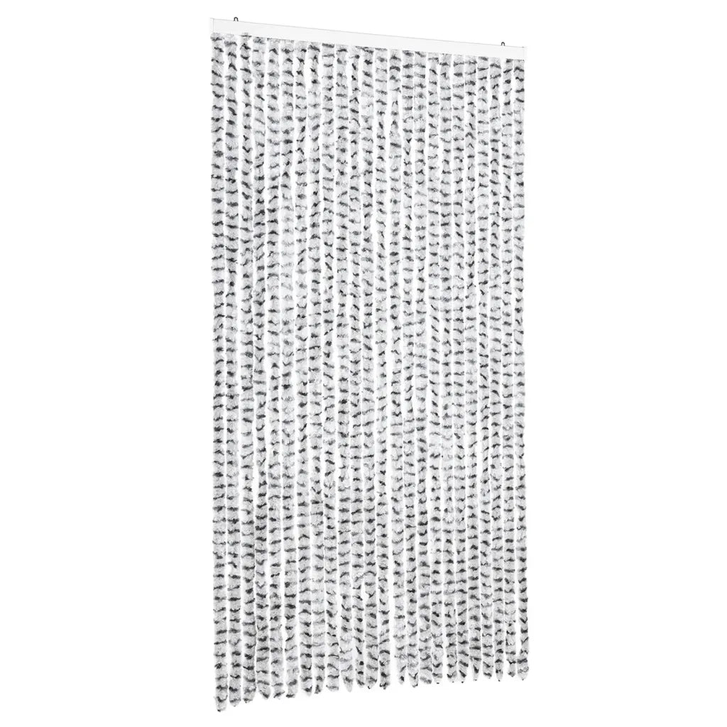 Tenda Antimosche-Zanzariera Grigio Chiaro e Grigio Scuro in Ciniglia 984098
