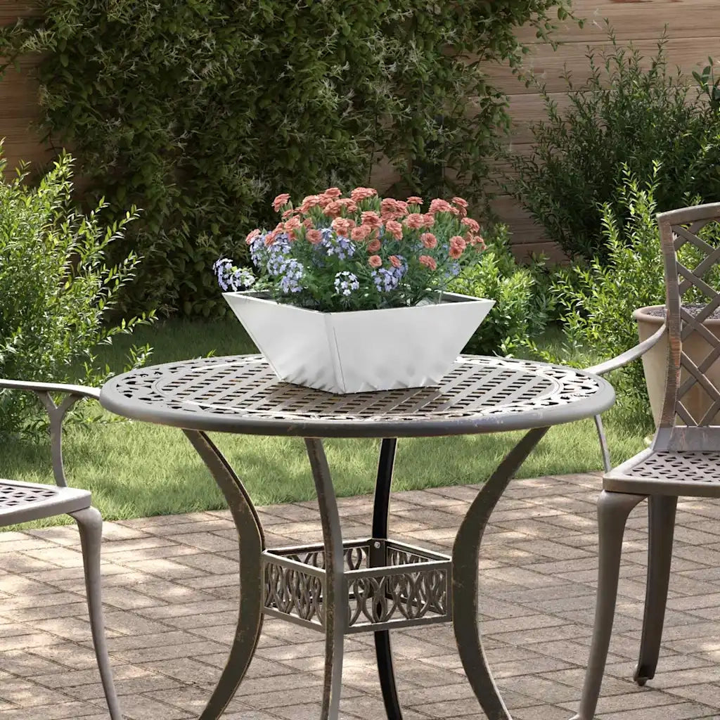 Vaso da giardino 5 pcs Argento 35 x 35 x 15 cm Acciaio zincato 873807