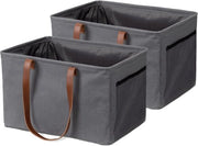 Asciugamano pieghevole 37 L - Wastas compatta per viaggi e campeggio - Grigio scuro - Set da 2